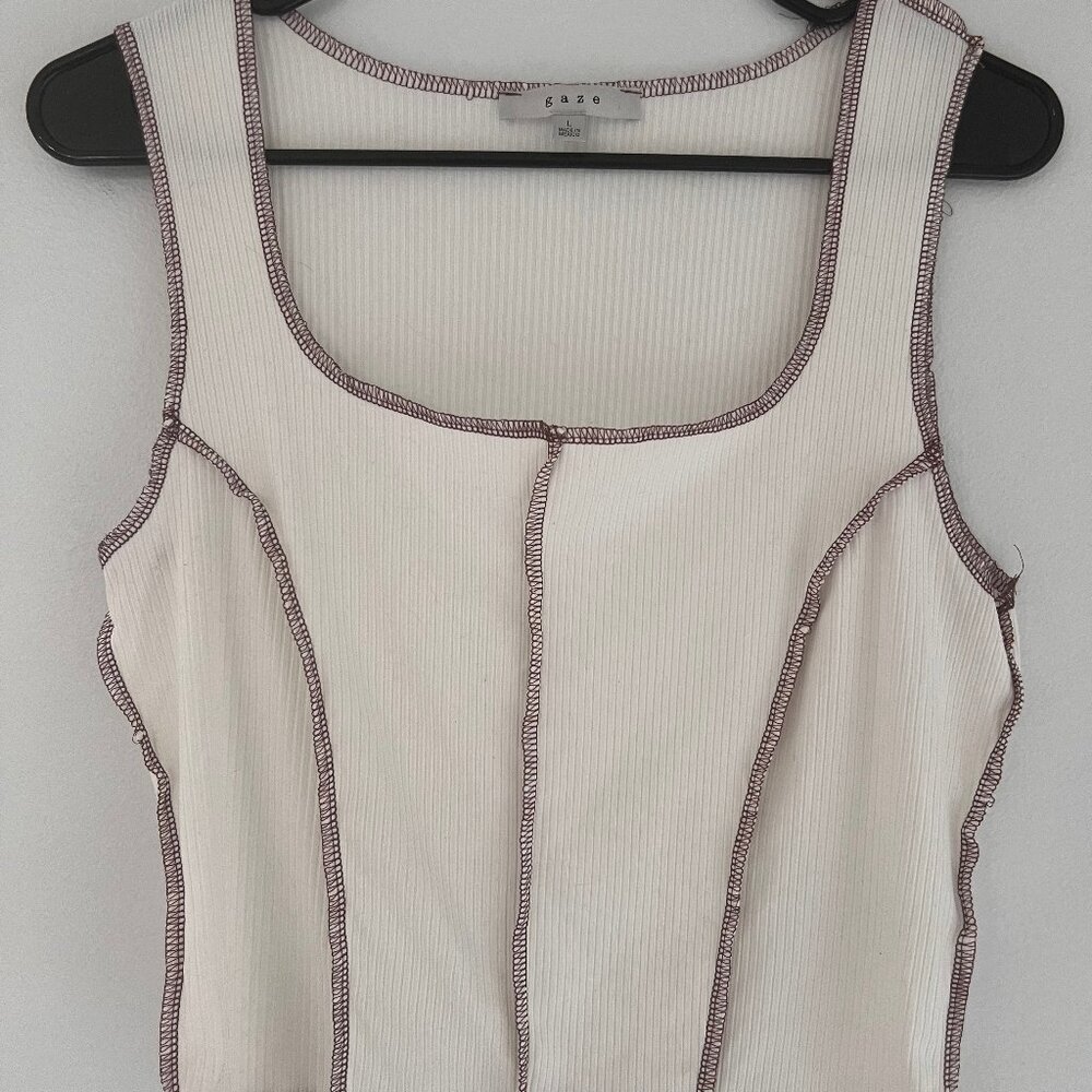 Women's White Tank Large